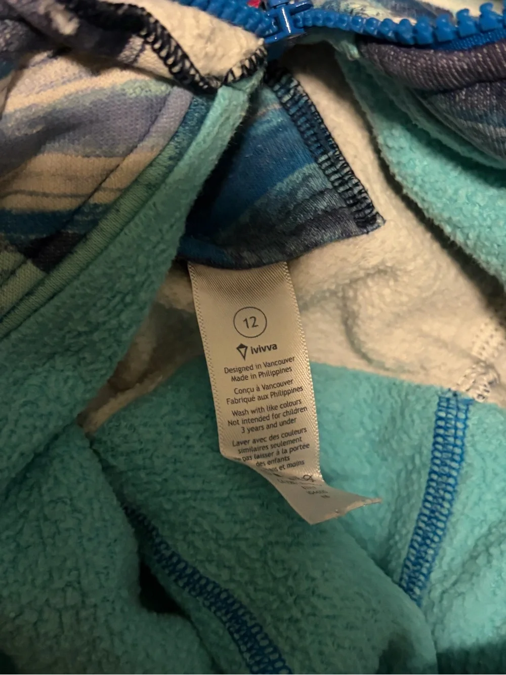 Ivivva Blue Stripe Hoodie Jacket